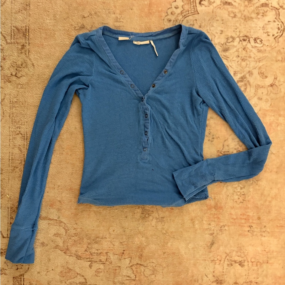 Blue Long Sleeve Women's Top